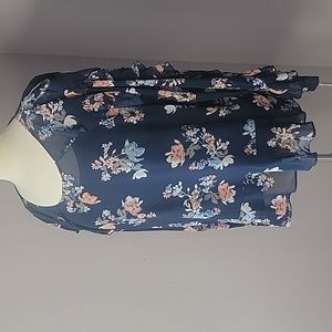 NWT - Sharagano Ruffled shirt with tank